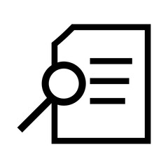 magnifying glass with document