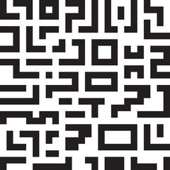 Black color stripes abstract stylish mosaic design modern flat background.