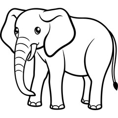 Obraz premium elephant cartoon illustration