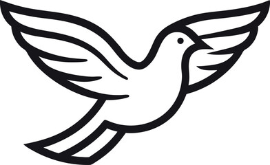 Simple Bird Illustration Vector Graphic with Clean Lines and Basic Color Palette