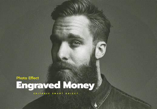 Engraved Money Photo Effect