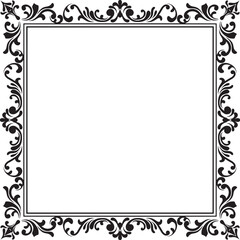 Ornament Vintage Floral Border Wedding	