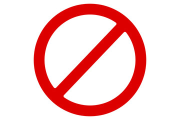 forbidden sign not allowed symbol on transparent background