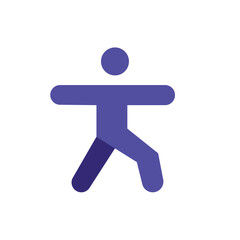 International Yoga Day Warrior Pose Icon