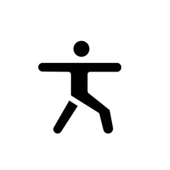 International Yoga Day Warrior Pose Icon