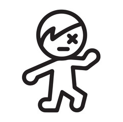 Obraz premium Cartoon Dead Character – A stick figure with 