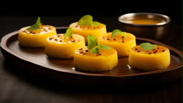 Elegant Indian Peda Sweets with Mint
