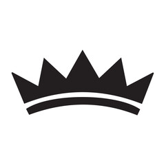 Minimal Crown Silhouette – A simple, bold black crown icon.