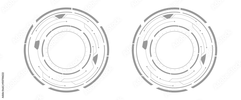 Poster vector technology or science design rounded lines