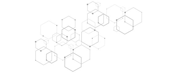 Vector creative idea technology or science hexagons pattern.