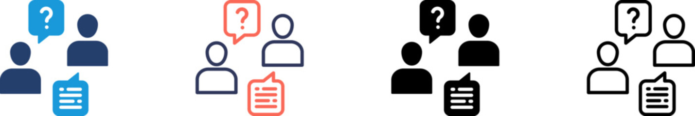 Question Icon set multiple style collection