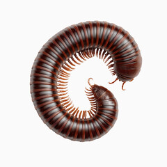 Giant African Millipede in a Spiral Shape,
