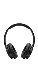 Fototapeta premium Isolated Black Audio Headphone For Studio Recording On Transparent