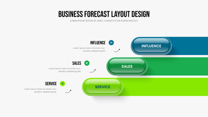 Modern Introduction Three Step Infographic Slideshow Design. Professional Development Presentation Layout Vector Illustration. Project Launch 3 Option Diagram Frame Template.