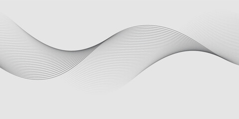 Abstract vector background with black wavy lines. EPS10