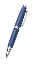 Isolated Blue Ballpoint Pen Writing Tool on Transparent Background