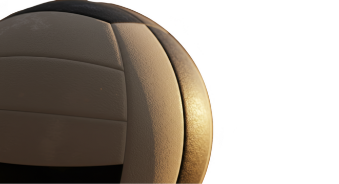 Realistic Isolated Volleyball Detail Beach Game at Transparent Background