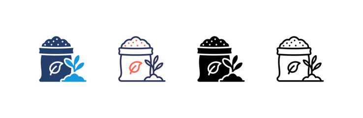 Fertilizer Icon set multiple style collection