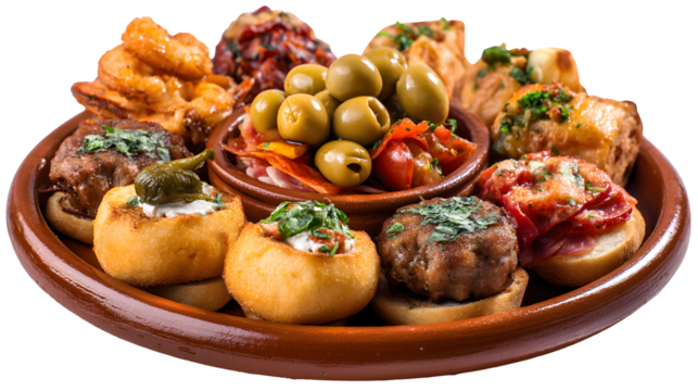 Assortment of Spanish tapas 