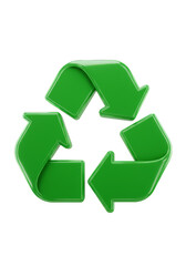 Obraz premium Recycle Arrows Icon Green Recycle Symbol Sign Environment 3D Render