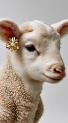 Obraz premium Eid al Adha Islamic with Goat, sheep Islamic Festival Art Arabic, Eid al Adha Mubarak Islamic festival social media banner and Eid Mubarak Post Template, isolated background 