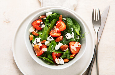 Light Healthy Summer Salad. Diet eating.