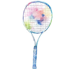My Watercolor illustration, badminton racket painting illustration isolated on a white background, illustration, AI painting design, vector illustration set, eps format
