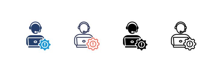 Crisis Communication Icon set multiple style collection