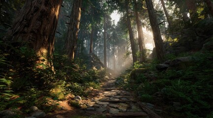 Obraz premium morning in the forest