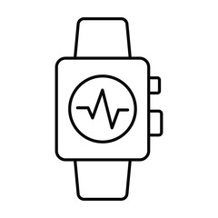 Fitness Tracker Band thinline icon, vector, pixel perfect, illustrator file 
