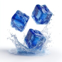 Obraz premium ice cubes isolated on white