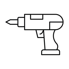 Hand Drill thinline icon, vector, pixel perfect, illustrator file 
