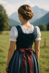 woman in a traditional bavarian dress
