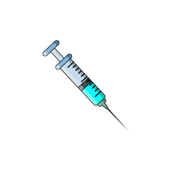 syringe on white background
