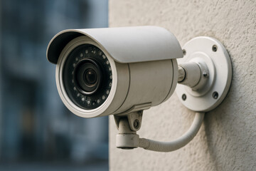 cctv security camera on a wall
