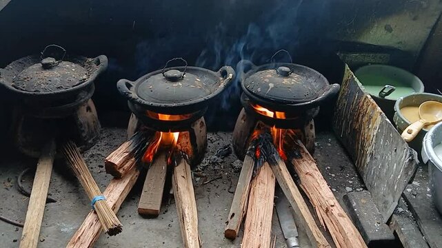 javanese traditional cooking clay stove