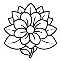 Flower icon outline