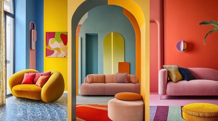 stylish colorful interior design