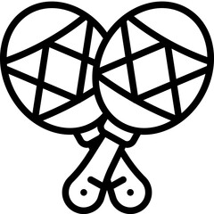 Obraz premium maracas music icon vector