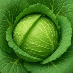 Obraz premium head of green cabbage