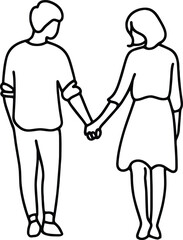 Friends enjoying vector silhouette illustration isolated on a white background