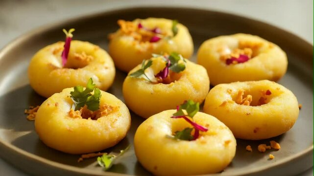 Traditional Milk Peda Dessert in Gourmet Style