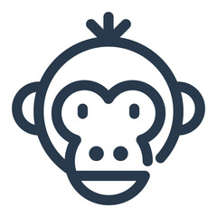 Curious Monkey Character with Simple Style