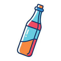 Bottle or Cold drinks vector on white background