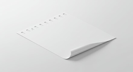 Blank white paper sheet mockup