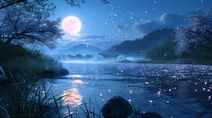 A secluded tropical beach with coconut trees, colorful coral reefs, and crystal-clear water