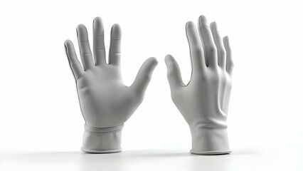Obraz premium Athletic Moisture-Wicking Golf Gloves: Dual Views on Minimalist Backdrop