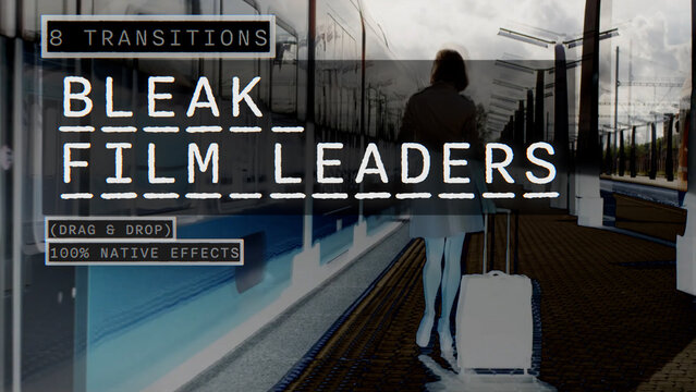 Bleak Film Leaders Transitions | Seamless Native Graphics (Drag & Drop)