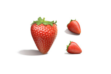 Strawberry berries mockup, different views