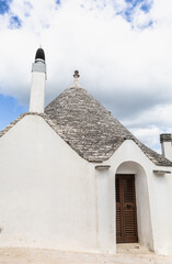 Architectural Detail of a Traditional Trullo House in Alberobello, Puglia, Southern Italy